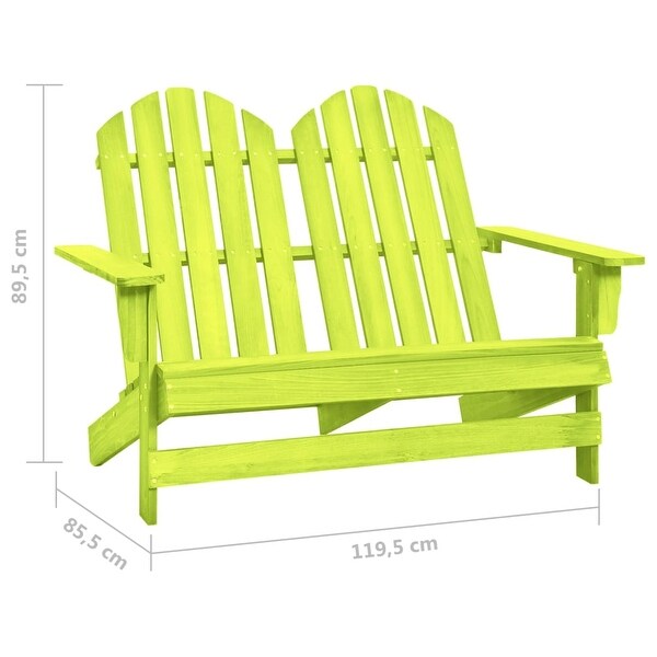 vidaXL 2Seater Patio Adirondack Chair Solid Wood Fir