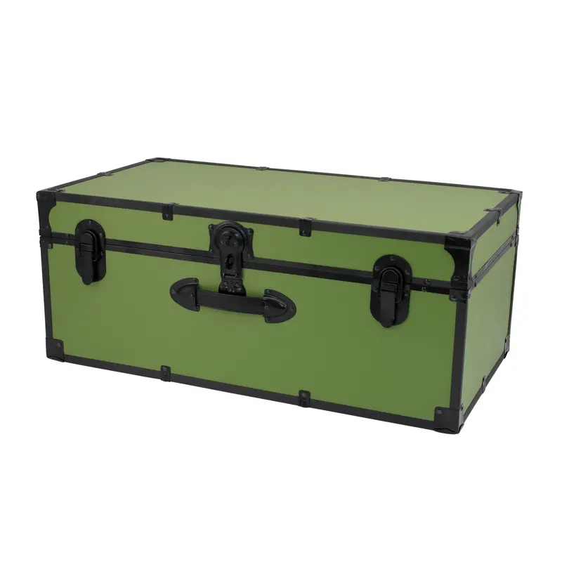 Seward Classic 30-Inch Locking Trunk – Olive Grove Finish, Vintage Storage Box