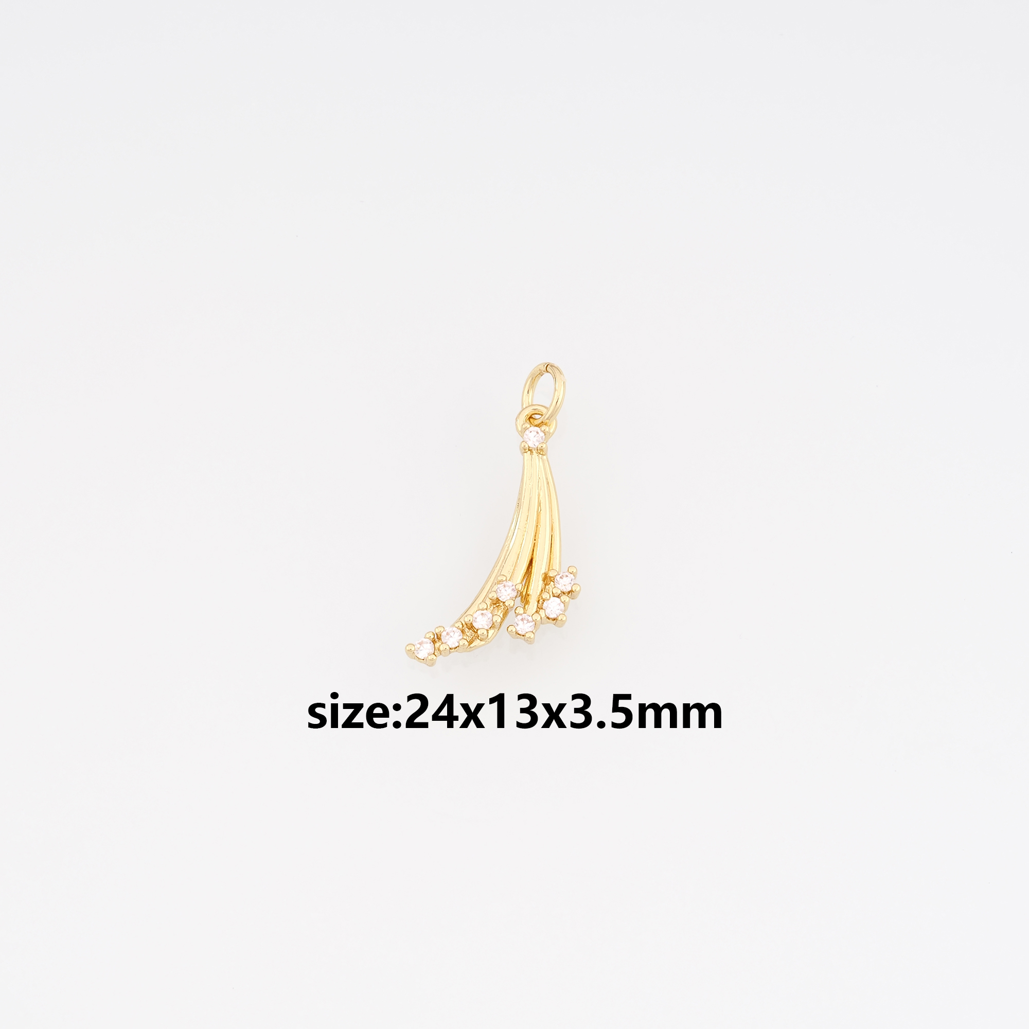 18K Gold Filled Geometric Pendant,CZ Micro Pave Geometric Charm Earrings Necklace for DIY Jewelry Making Supply