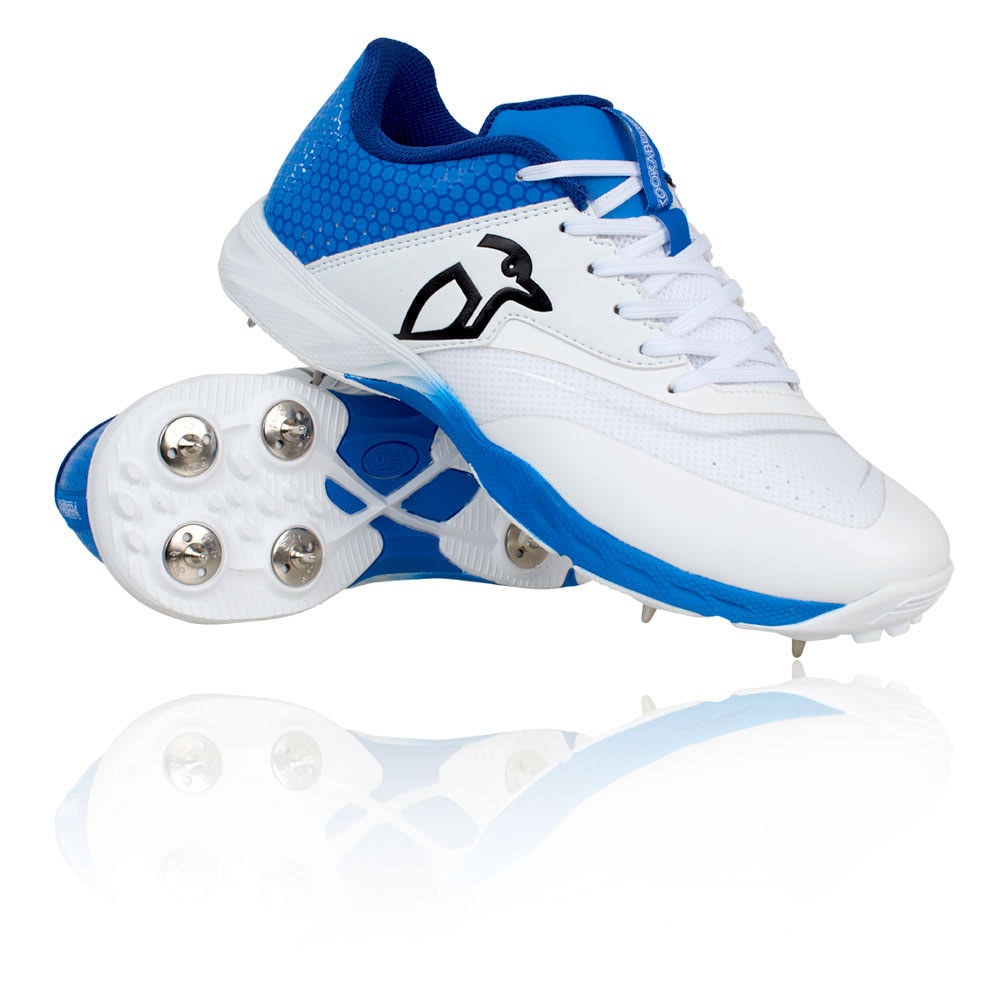 Kookaburra KC 2.0 Cricket Spikes - White/Blue - 10