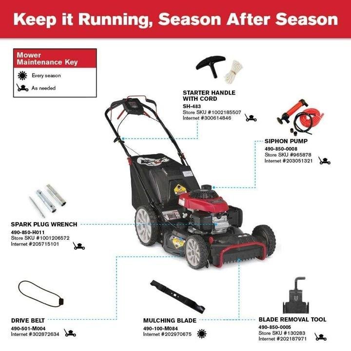 troy-bilt-21 in. 190 cc Gas Walk Behind Self Propelled Lawn Mower with High Rear Wheels, 3-in-1 Cutting System