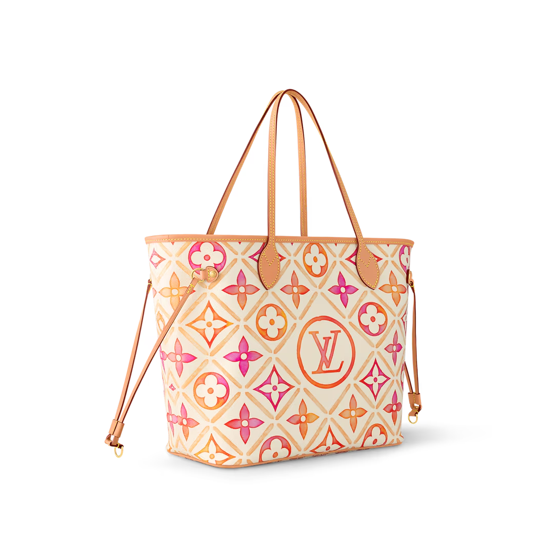 Louis Vuitton By The Pool Neverfull MM Tote Bag Coral 31cm M25317