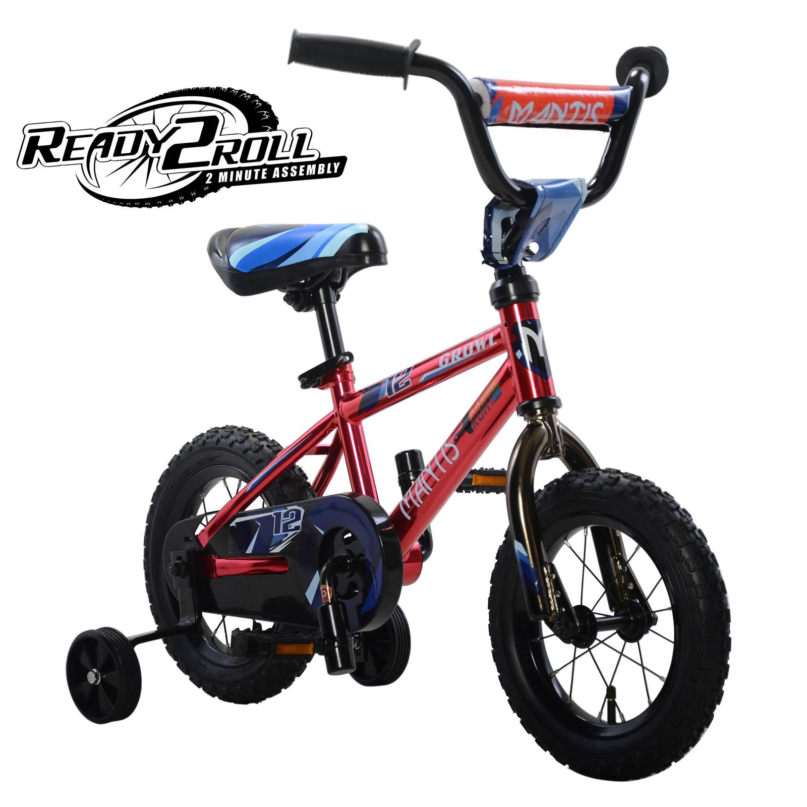 Mantis Growl Ready2Roll 12 inch Kids Bicycle, Red