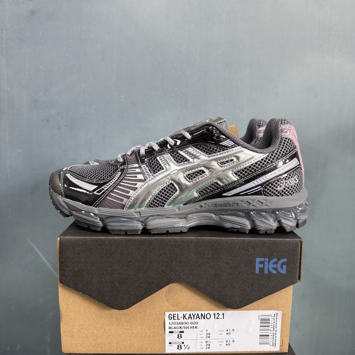ASICS GEL-KAYANO 12.1 Running Shoes Black/Silver