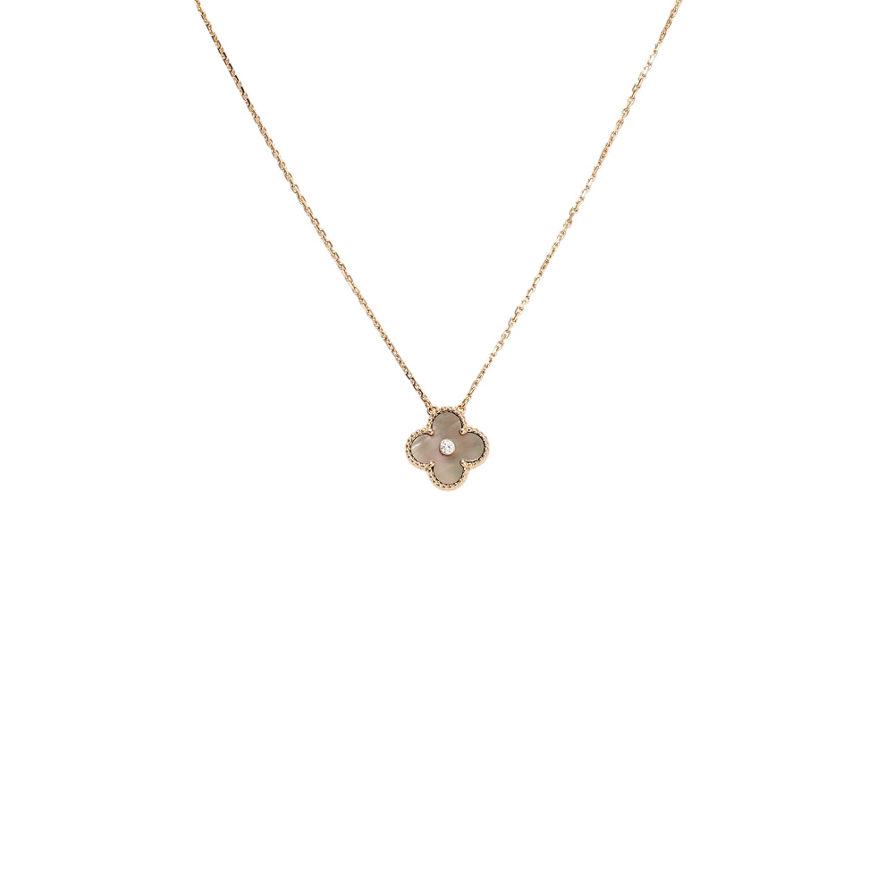 Van Cleef & Arpels Vintage Alhambra Holiday 2014 Exclusive Necklace 18K Rose Gold