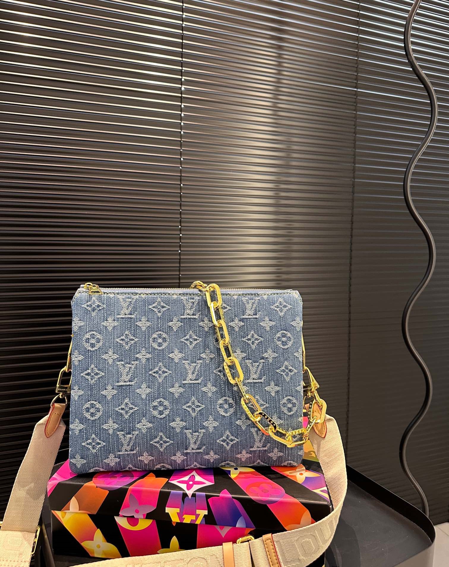 Louis Vuitton Coussin Pm Bag Denim Blue 26Cm M24564