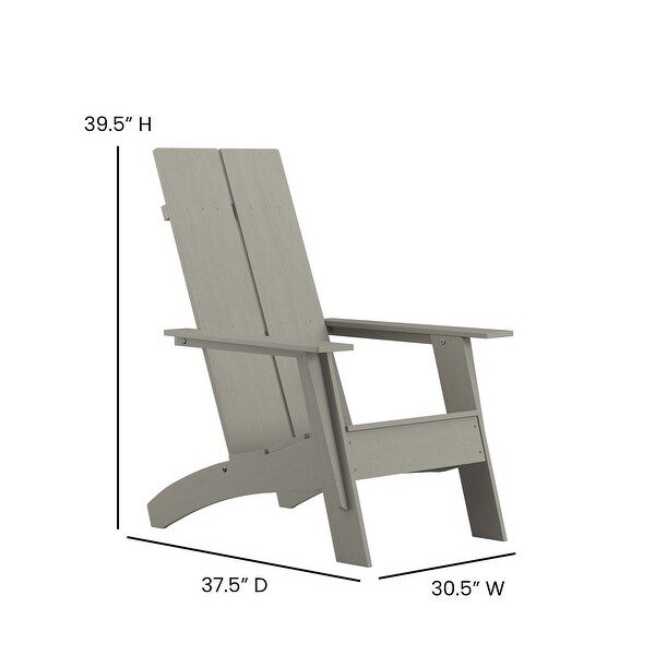 Modern Dual Slat Back Adirondack Style Chairs (Set of 2)