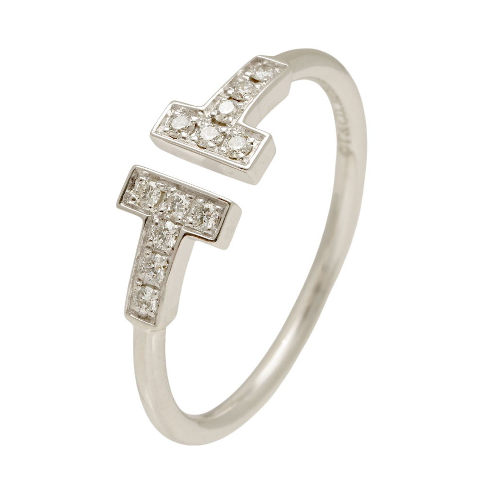 Tiffany & Co. Tiffany T Wire Ring 18K White Gold Diamond 60147241