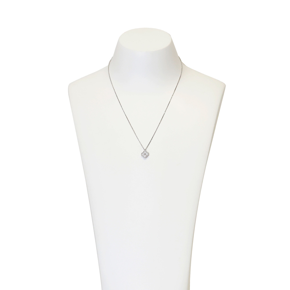 Van Cleef & Arpels Sweet Alhambra Necklace 18K White Gold Diamond VCARO85900