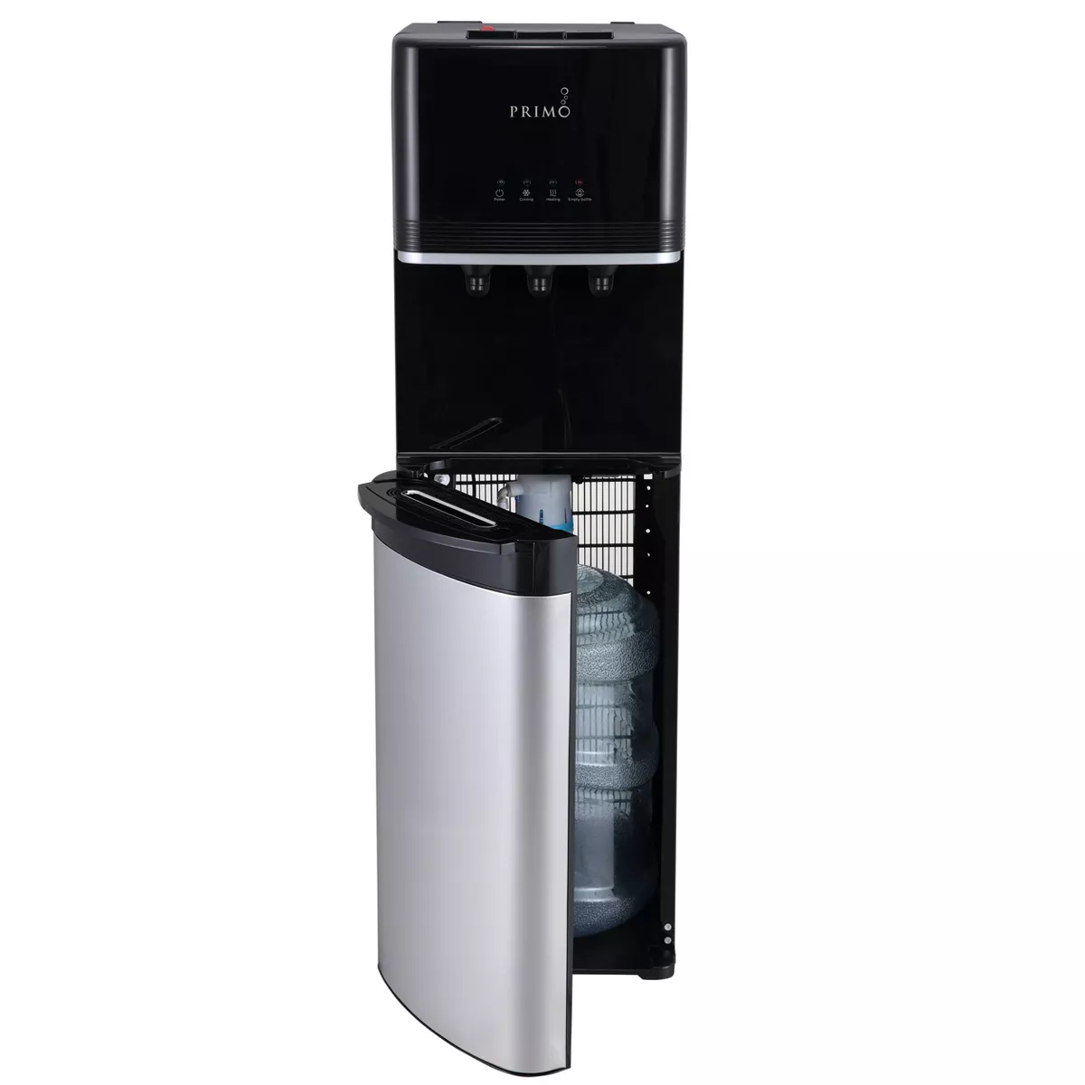 Primo Deluxe Bottom-Load Water Cooler Dispenser with 3-Temperature Settings – Stainless Steel