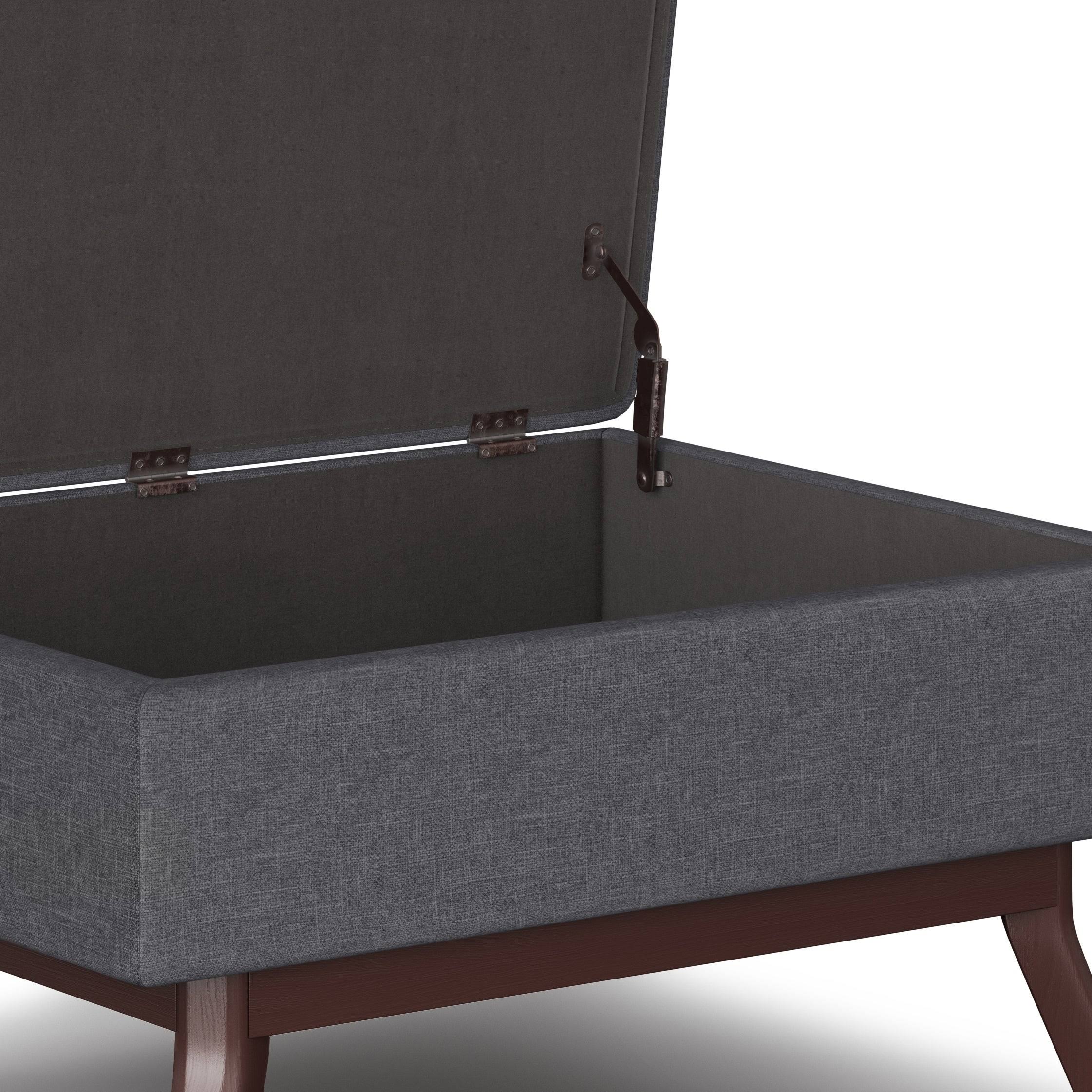 Wyndenhall Ethan Mid Century Modern Rectangle Table Ottoman - 34x22W x 26x22D x 18.5x22H - Natural