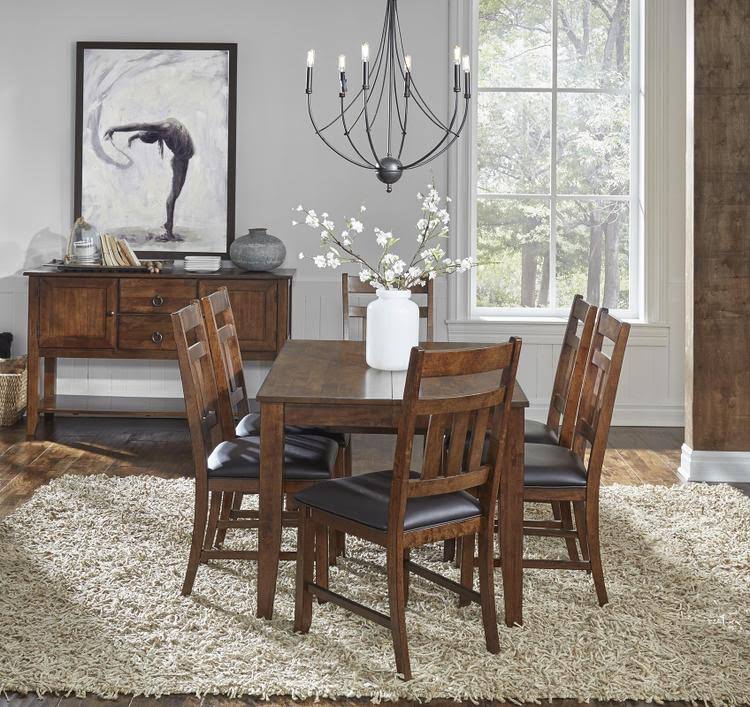 A-America Mason 72x22 Rectangular Leg Table with 12x22 Butterfly Leaf