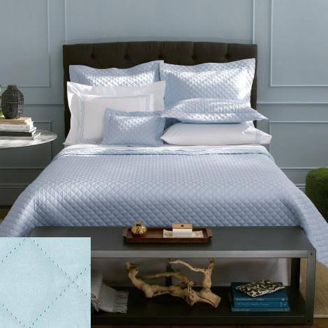 Matouk Gemma Bedding - Twin Quilt | Pool