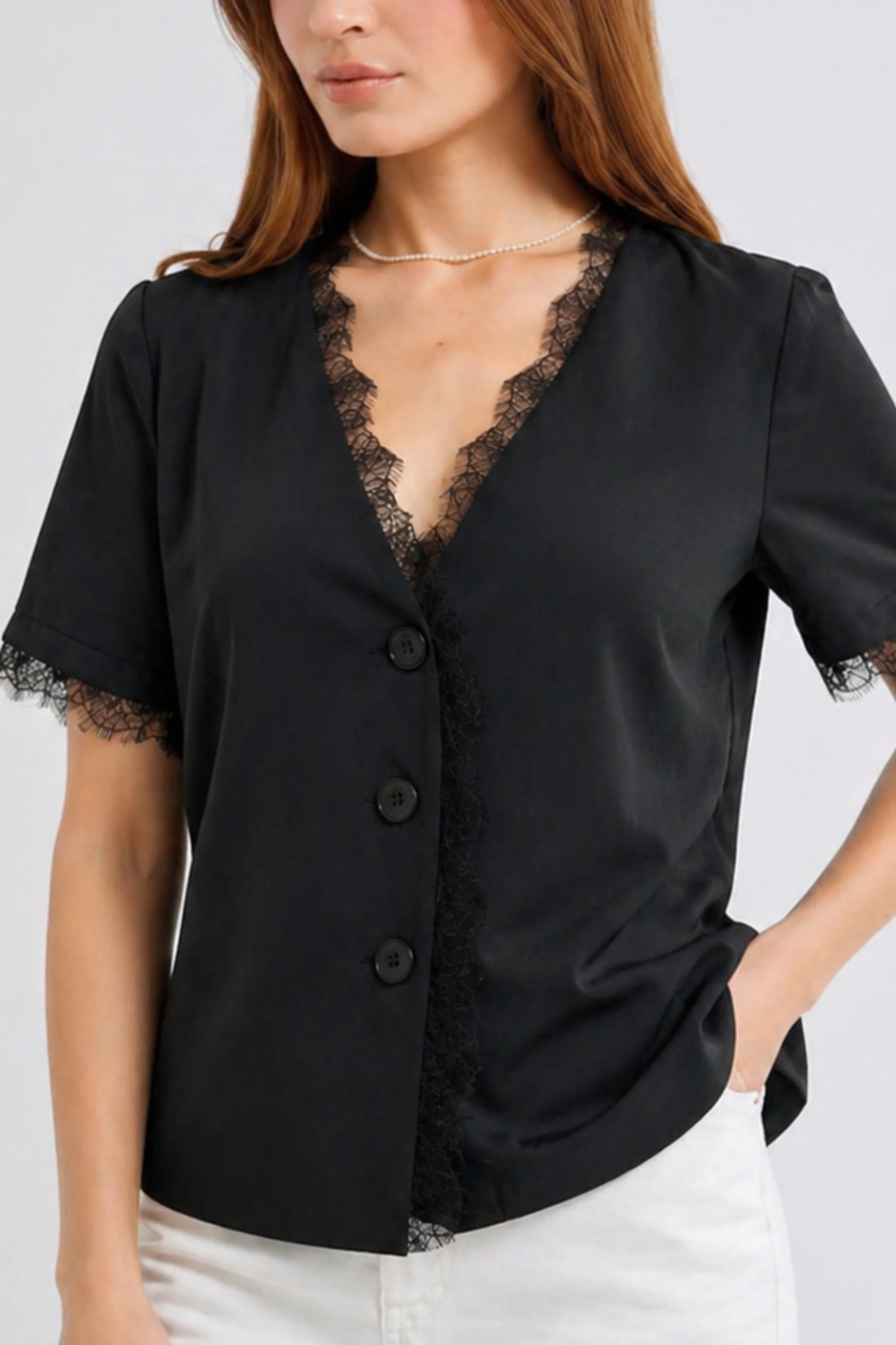 Noir Sheer Back Top