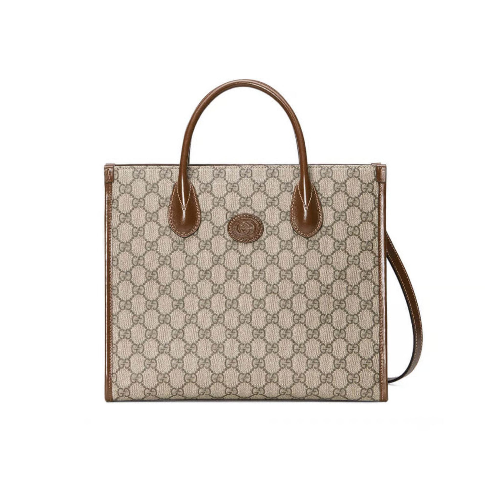 Gucci Tote Bag Small GG Supreme Marrone 31cm
