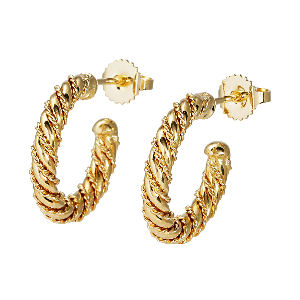 Tiffany & Co. Tiffany Twisted Hoop K18YG Yellow Gold Earrings