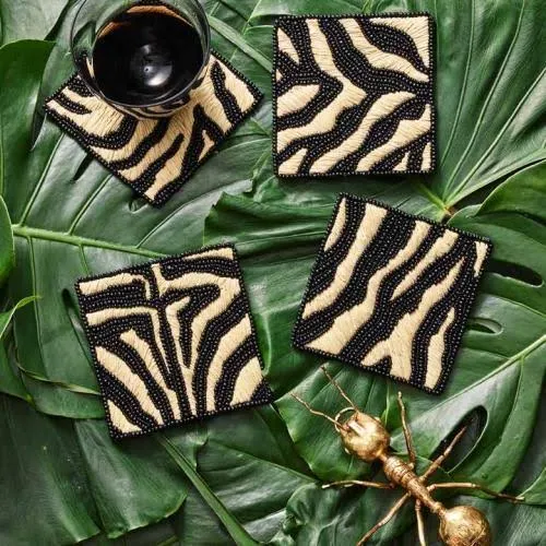 Kim Seybert Serengeti Coasters, Set of 4