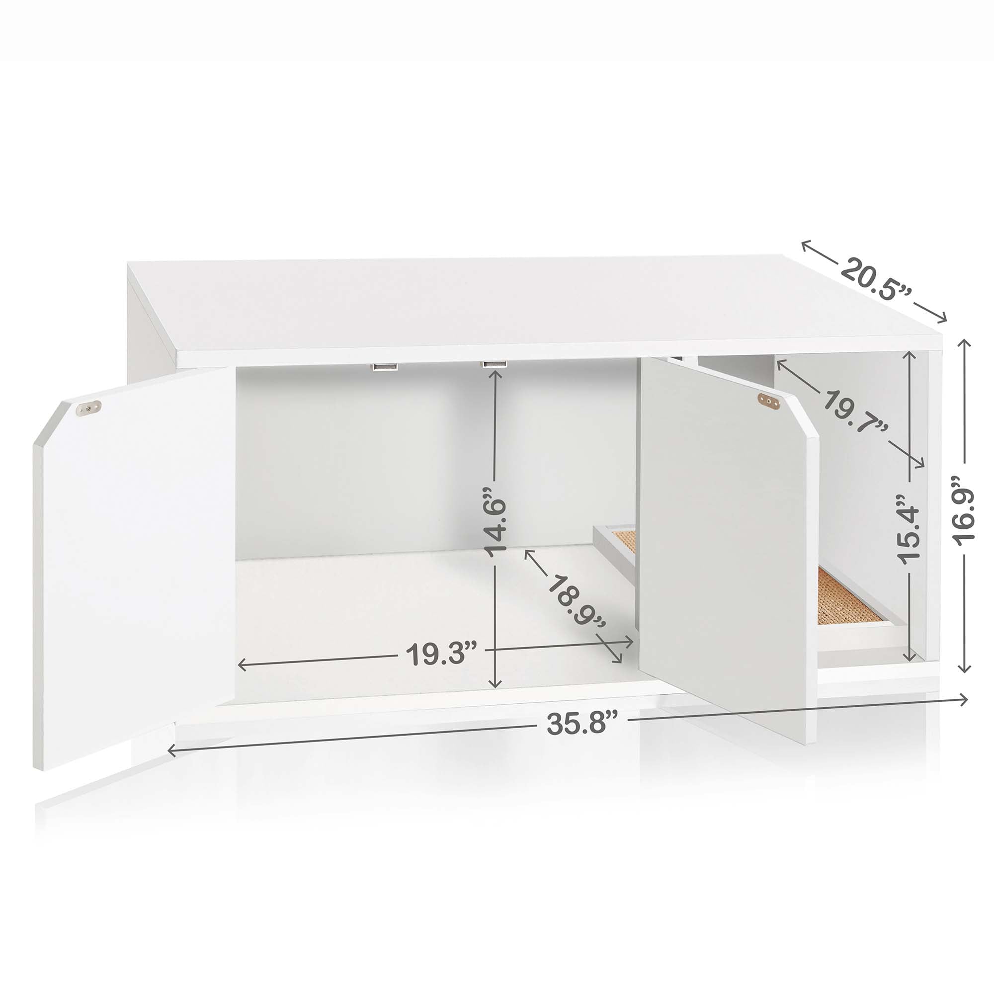 Way Basics Eco Cat Litter Box Enclosure Modern Cat Furniture
