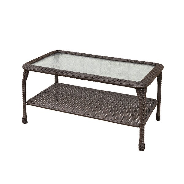 6piece Resin Wicker Patio Furniture Conversation Set with High Back
