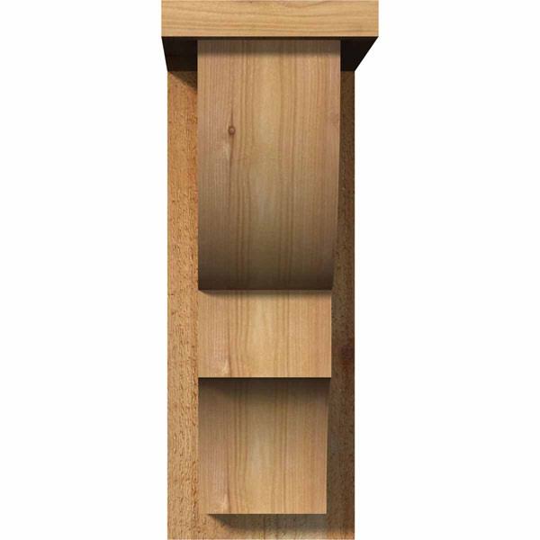 Ekena Millwork COR06X12X16RID01RWR 6x22W x 12x22D x 16x22H Ridgewood Rough Sawn Corbel w/Backplate, Western Red Cedar