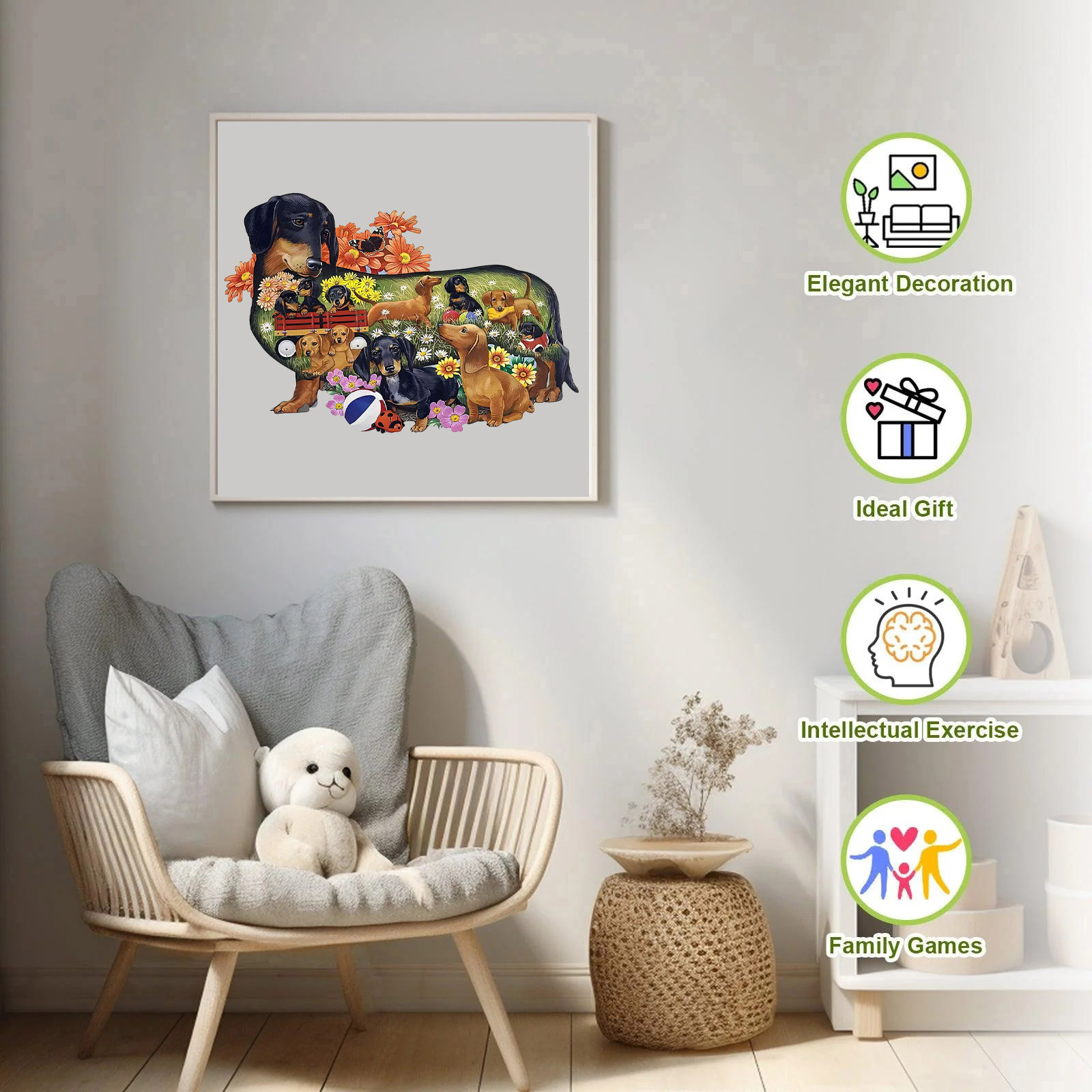 Animal Wooden Puzzle-Lovely dog