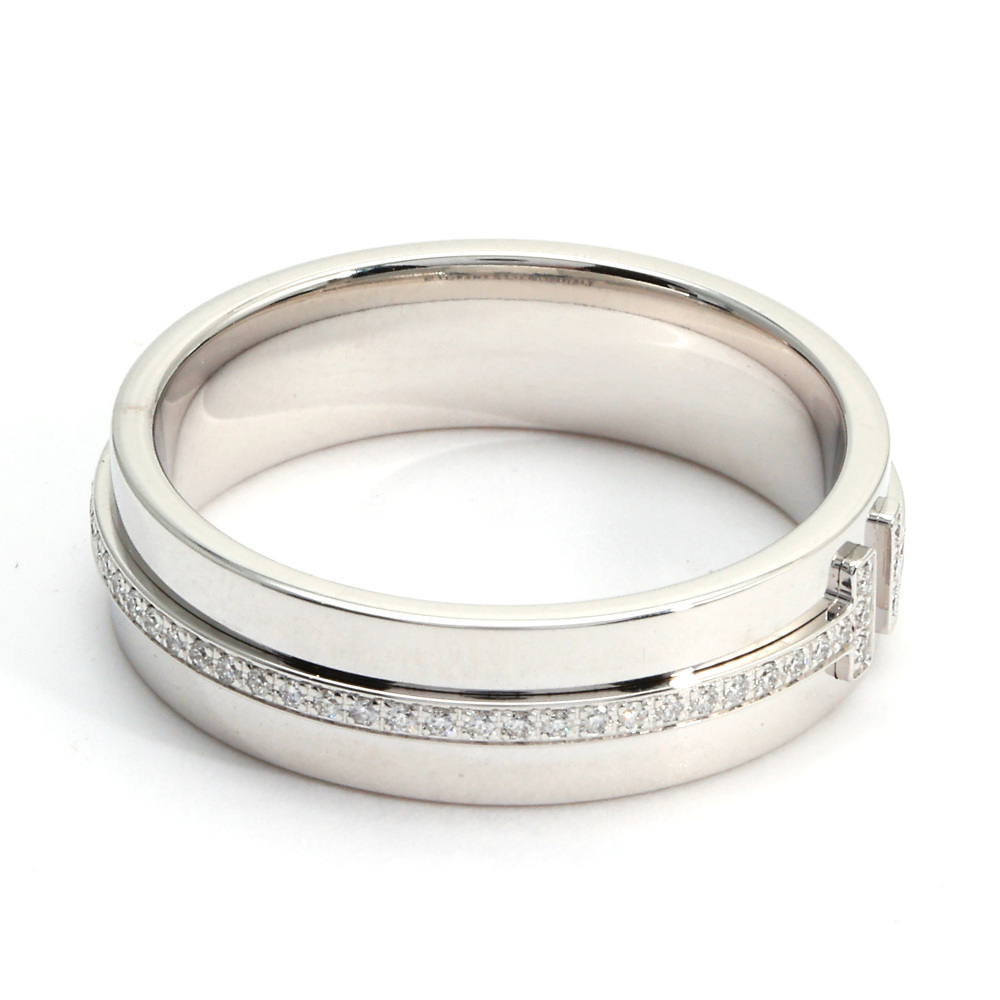 Tiffany & Co. Tiffany T Narrow Ring Wide 18K White Gold Diamond