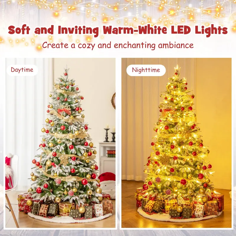 Pre-Lit Artificial Holiday Tree – Realistic Fir or Spruce Design in Multiple Heights