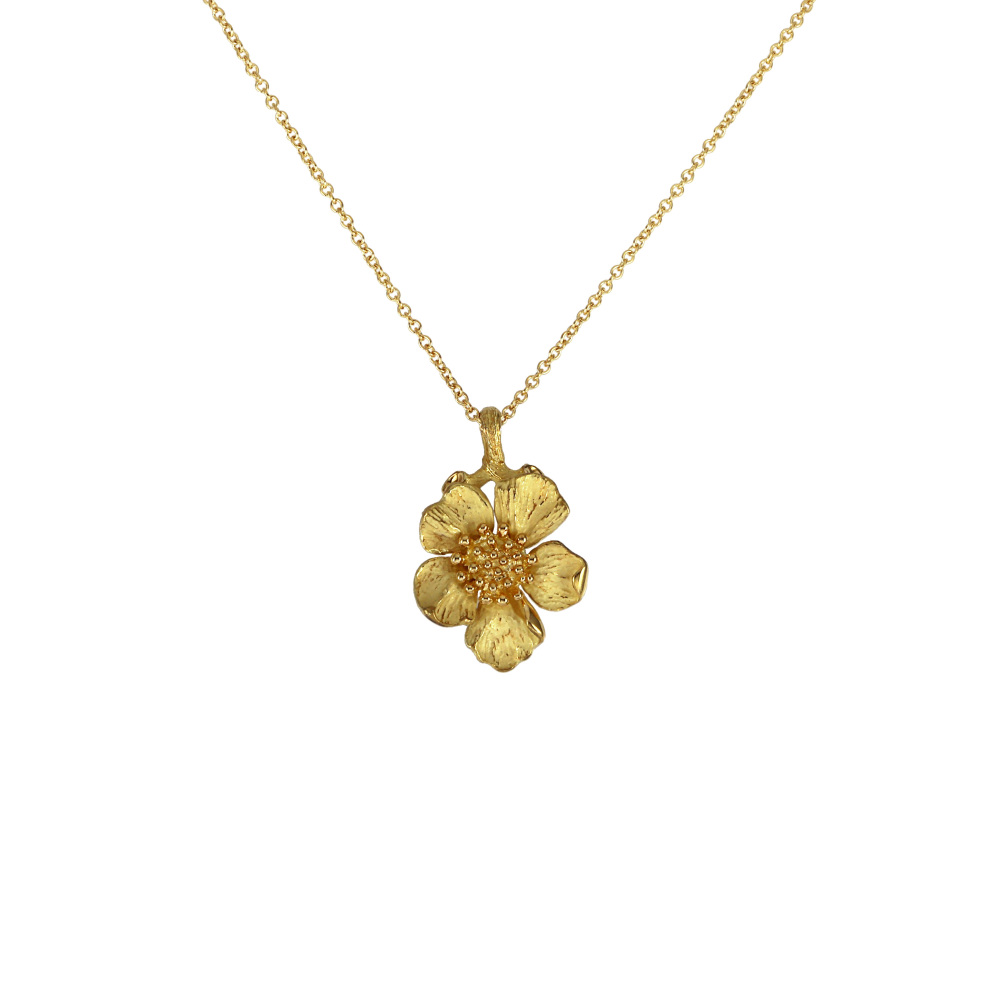 Tiffany & Co. Tiffany Flower Motif Necklace K18YG Yellow Gold