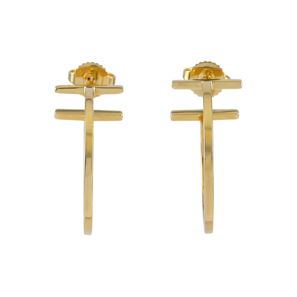 Tiffany & Co. Tiffany T Hoop Earrings 18K Yellow Gold 60011241