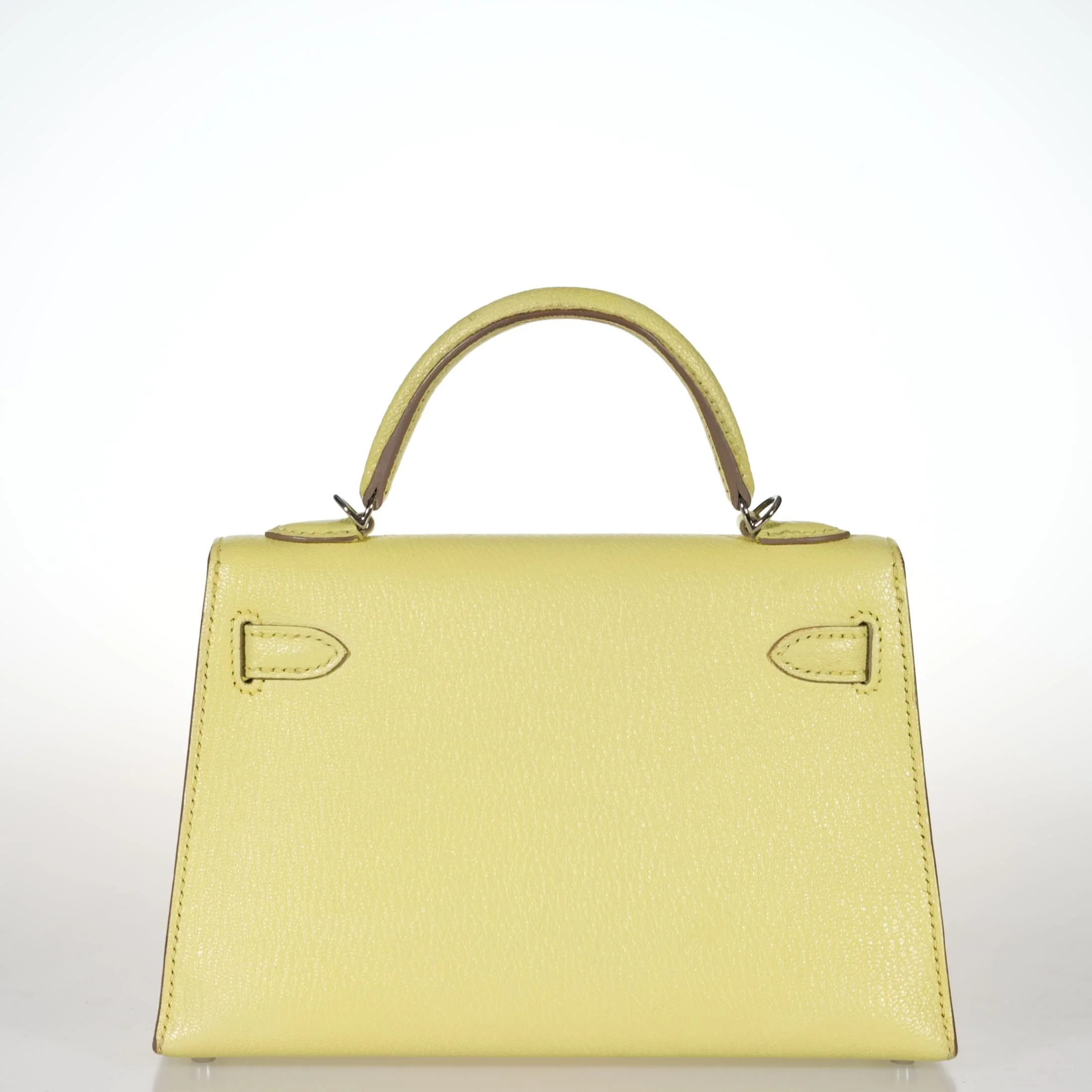 Hermès Mini Kelly Sellier 20 Limoncello Chevre with Palladium Hardware
