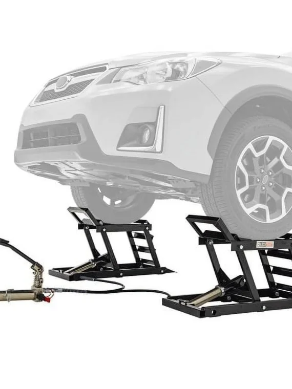Black Widow Hydraulic Car Lift with Ramp – 3,000 lb. per pair Capacity  sgtnighsdesigns