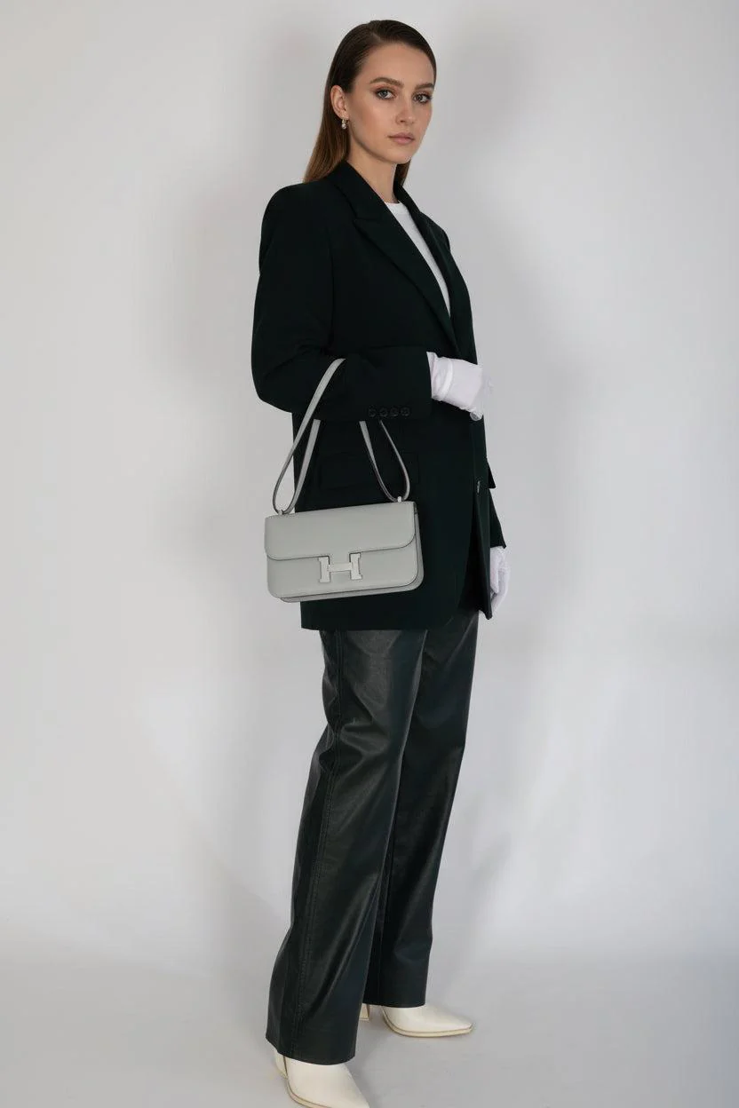 Hermès Constance Elan 25 Blue Glacier Epsom Palladium Hardware