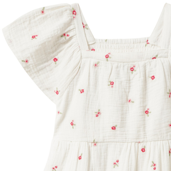 Topolino Mädchen Musselin-Kleid mit Stickerei allover
