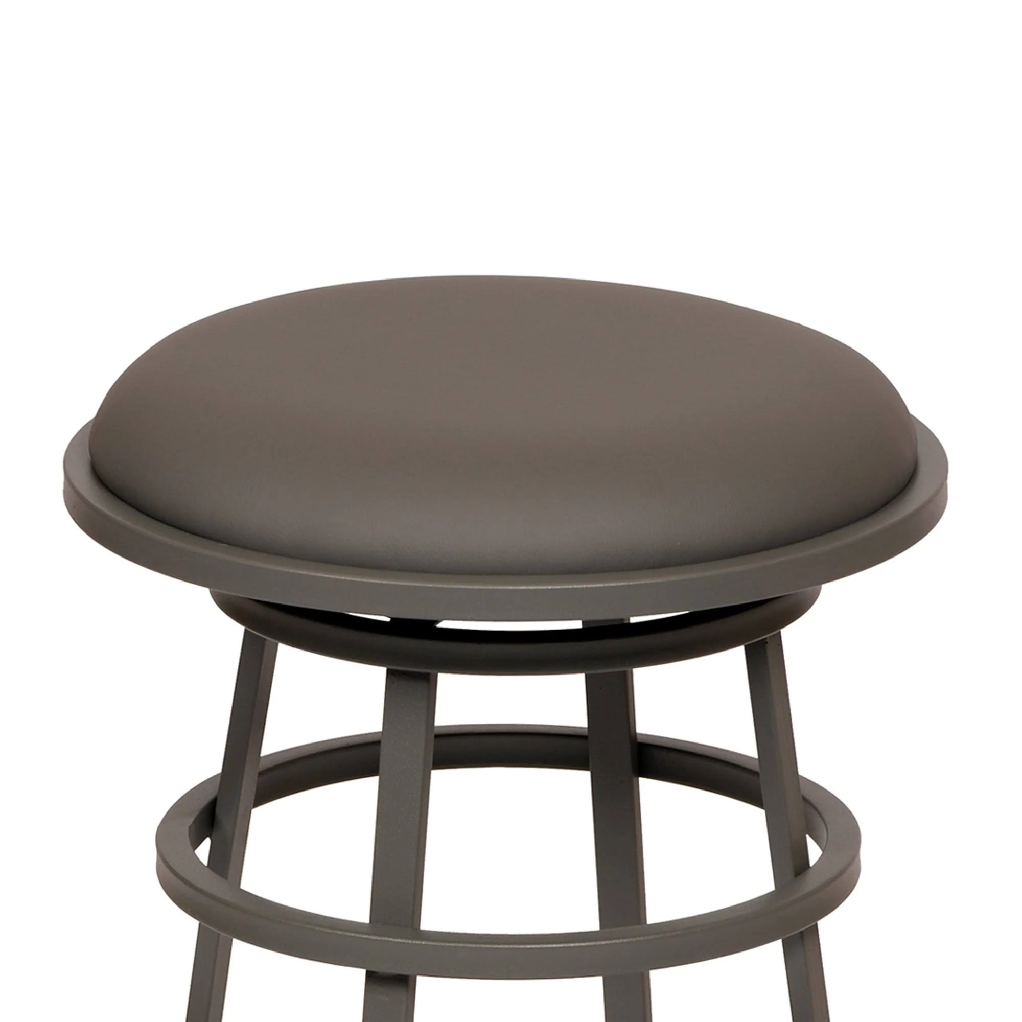 Armen Living Ringo 30 inch Backless White Metal Barstool, White