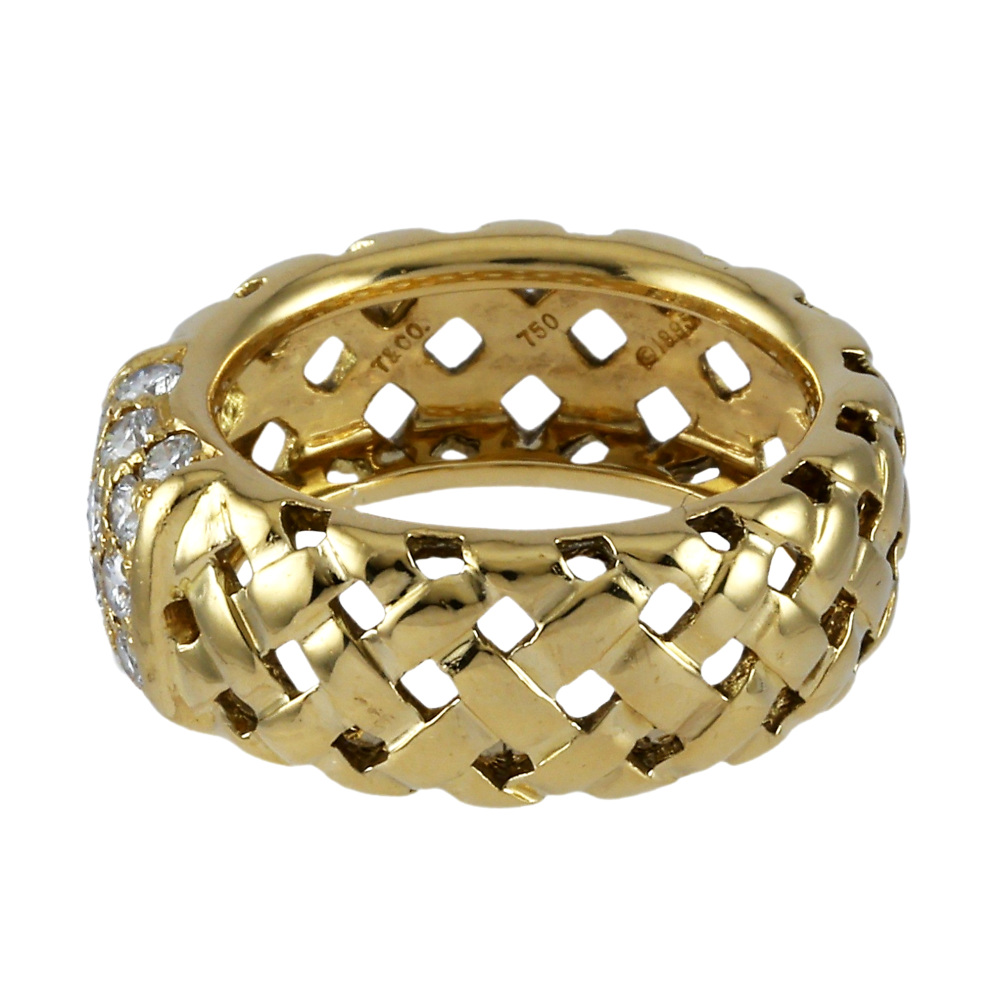 Tiffany & Co. Tiffany Mineverley Diamond K18YG Yellow Gold Ring