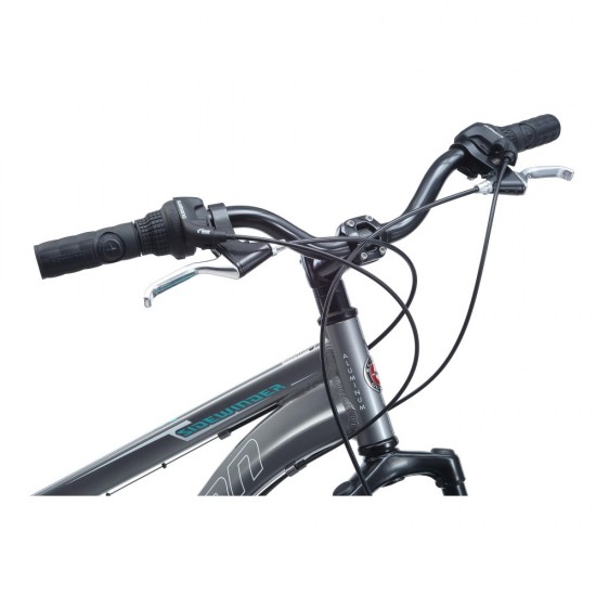 Sidewinder Mountain Bike, 26-inch wheels, womens frame, silver/blue