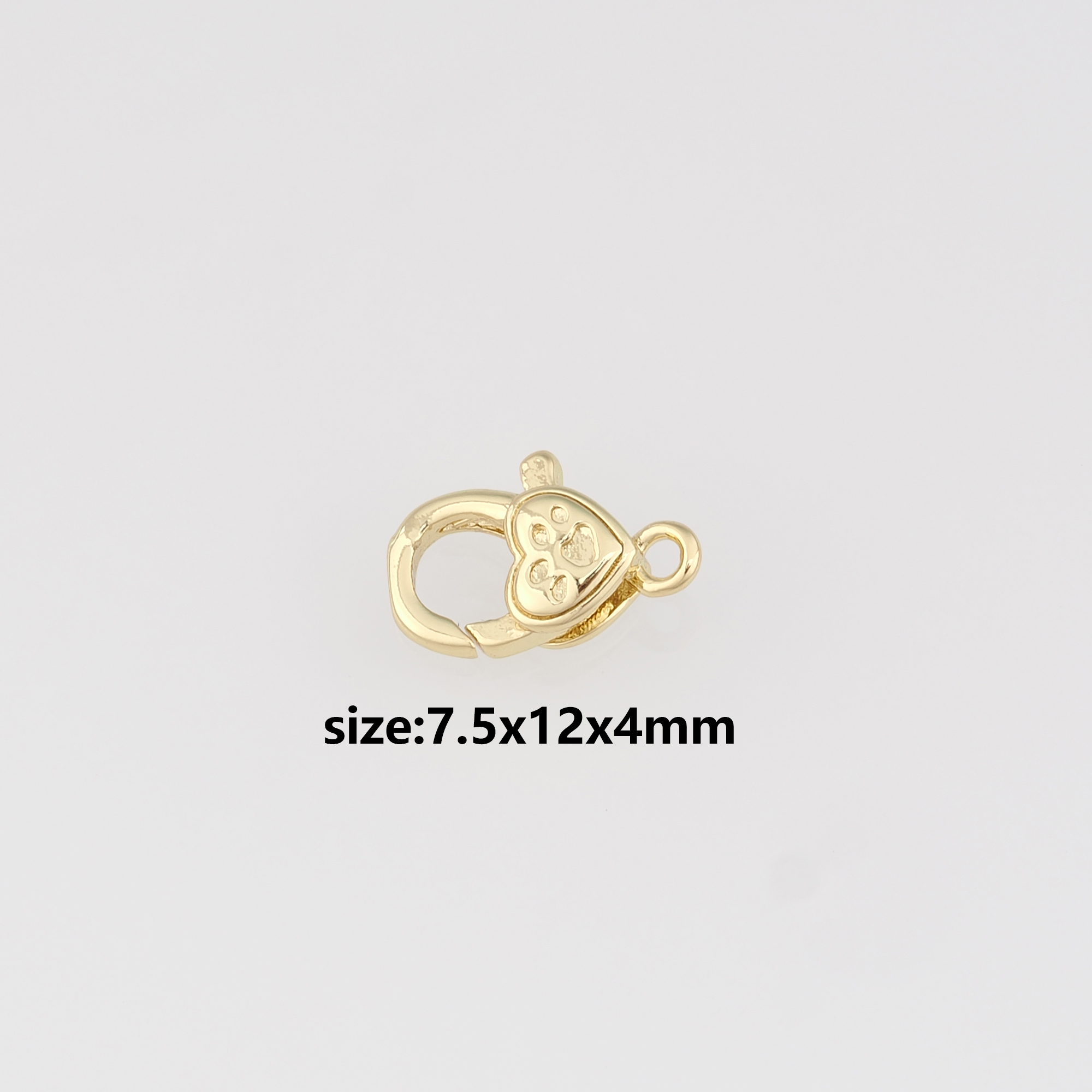 18K Gold Filled Heart Lobster Claw Clasp,Lobster Clasp Lock,Spring Buckle for DIY Jewelry Necklace Bracelet