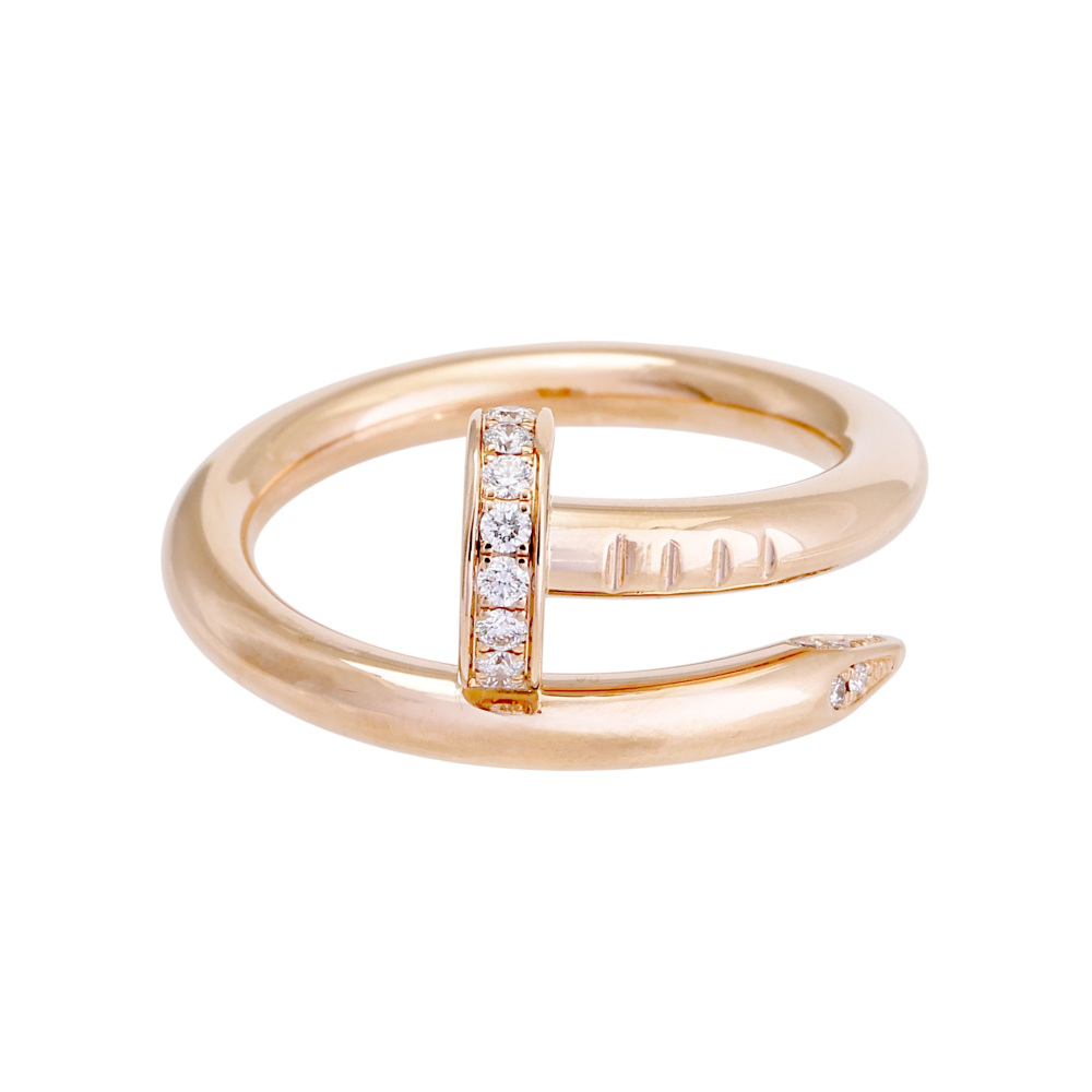 Cartier Juste un Clou Classic Model Ring 18K Rose Gold Diamond B4094800