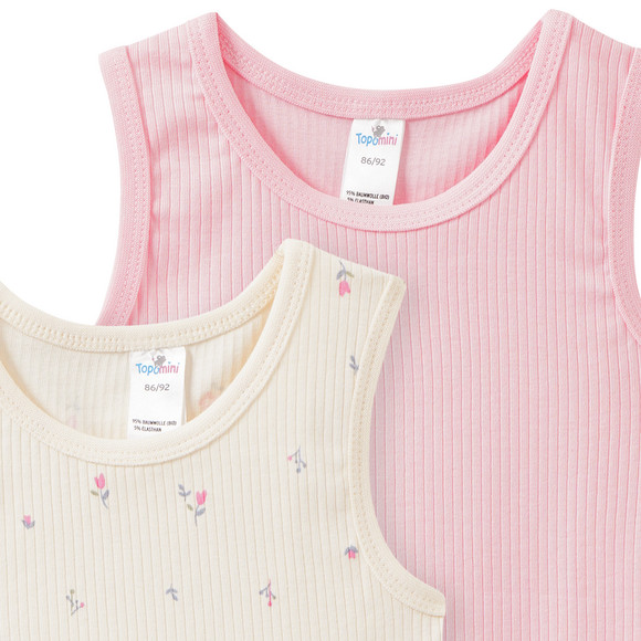 Topomini 2 Baby Unterhemden im Doppelpack