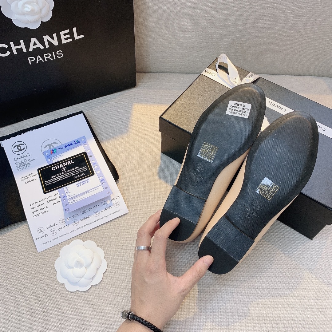Chanel Classic Ballet Ivory Women’S Sandals