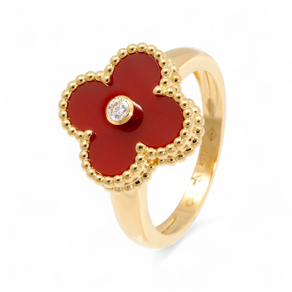 Van Cleef & Arpels Vintage Alhambra Ring 18K Yellow Gold VCARD40800