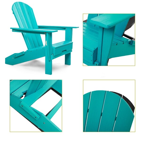 All Weather Folding Adirondack Chair,HDPE Recyclable Plastic