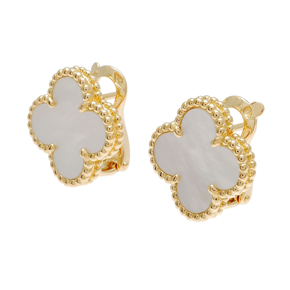 Van Cleef & Arpels Vintage Alhambra Earrings 18K Yellow Gold VCARA44100