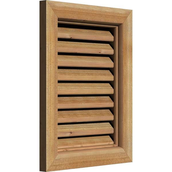 Ekena Millwork GVWVE22X3400RFUWR 22x22W x 34x22H Vertical Gable Vent (27x22W x 39x22H Frame Size): Unfinished, Functional, Rough