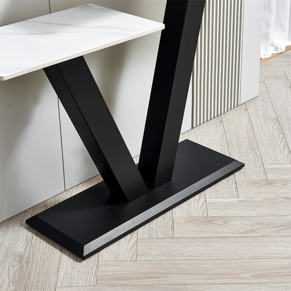 Console Table,Exquisite Shape Design w/ Adjustable Foot Pads