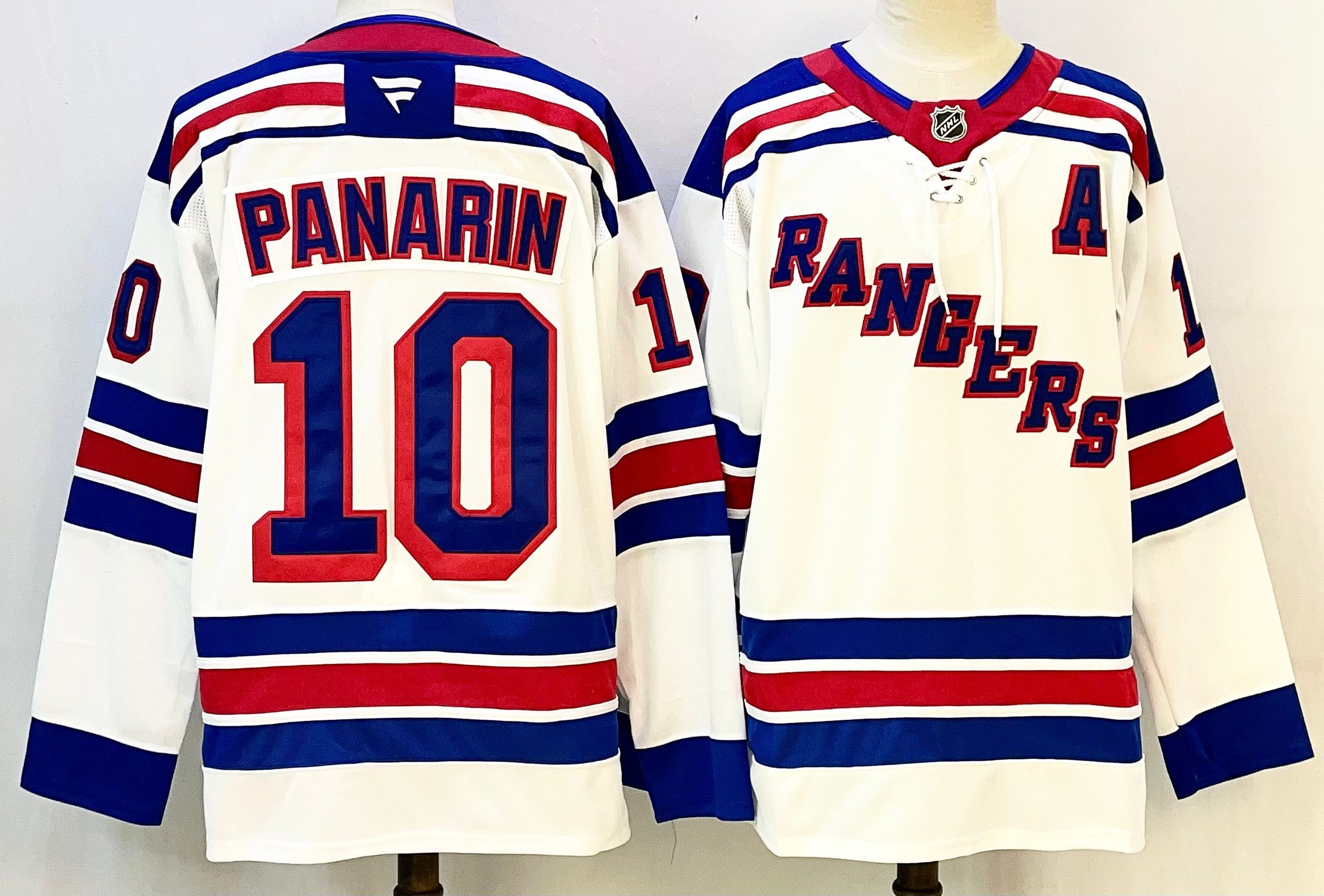 Men's New York Rangers Artemi Panarin #10 Fanatics White Away Premium Jersey