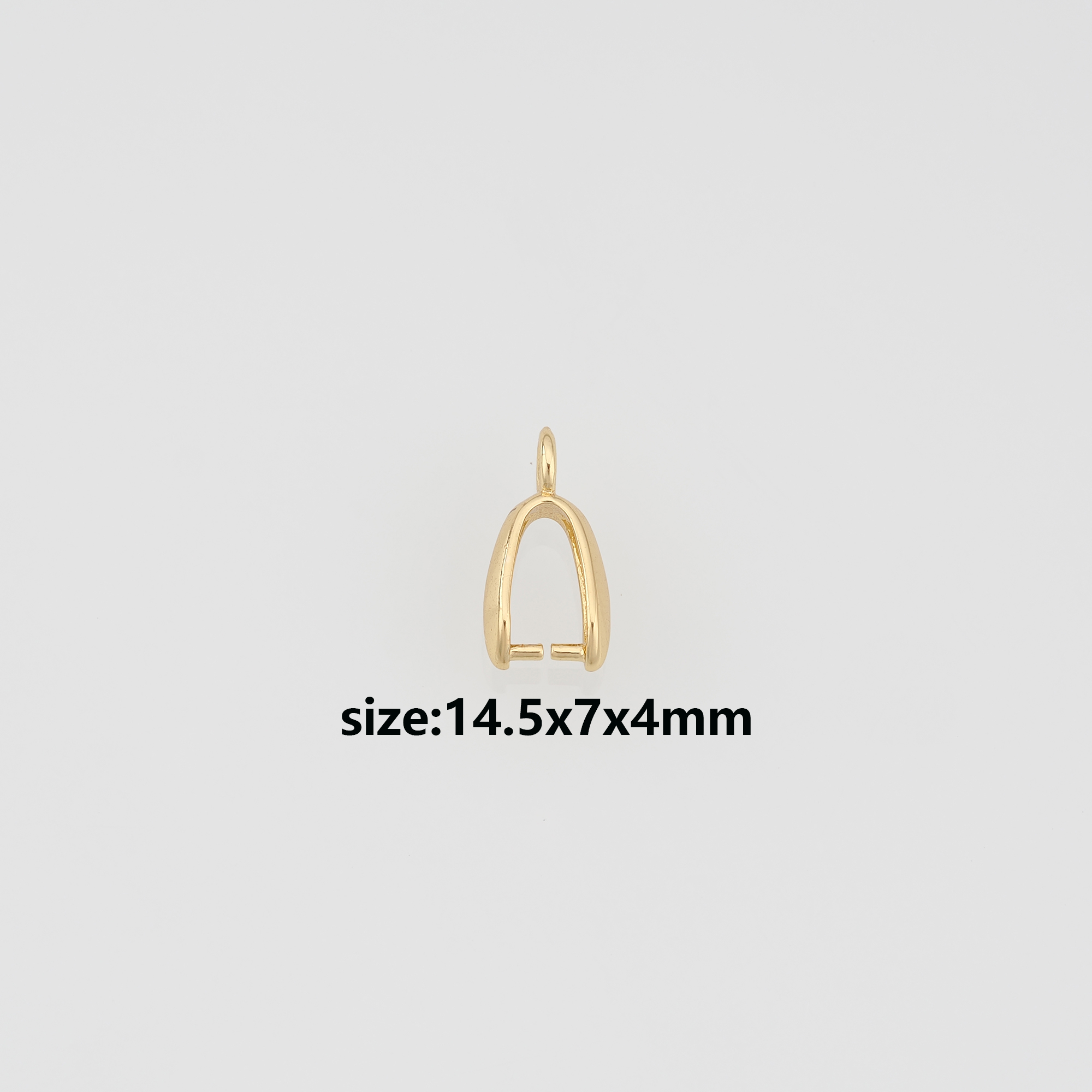 18K Gold Filled Pendant Pinch Bail Clasp,Pinch Clasp,Necklace Hook Clasp for DIY Jewelry Finding Necklace Bracelet