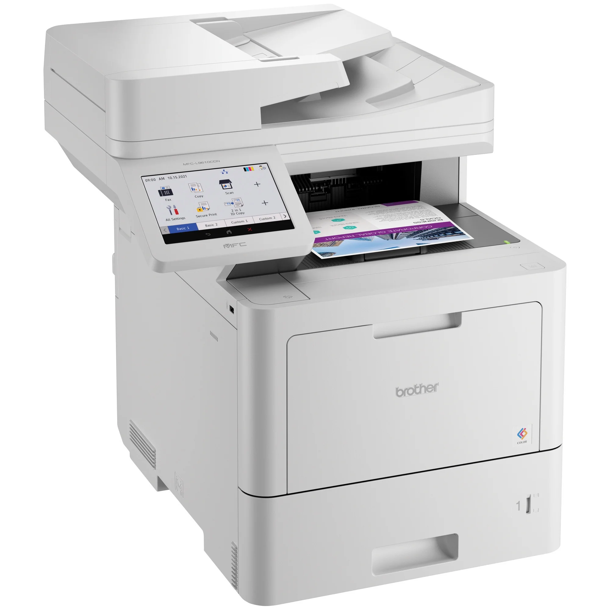 Brother MFC‐L9610CDN Enterprise Color Laser All‐in‐One Printer with Fast Printing, Large Paper Capacity, and Advanced Security Features