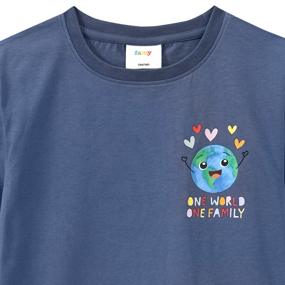 Famy Kinder T-Shirt mit Message-Print