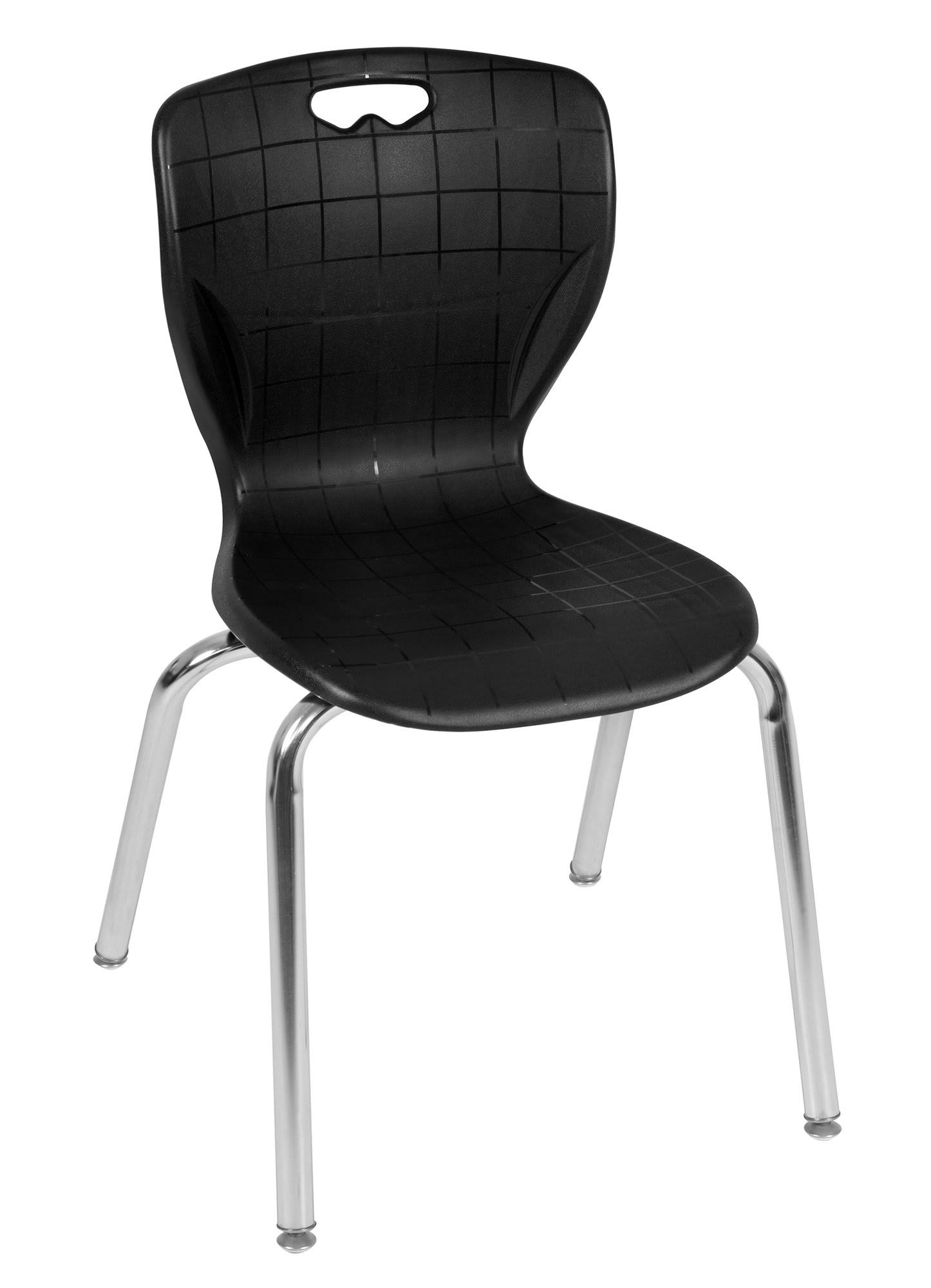 Regency Kee 72x22 x 24x22 Height Adjustable Mobile Classroom Table - Grey u0026 2 Andy 18-in Stack Chairs- Black
